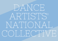 Dance Artists' National Collective against a blue background