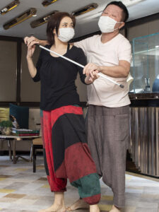 Scarlette and her husband Comma dancing