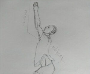 Rough sketch from the Discussing Disability in Dance Book Project