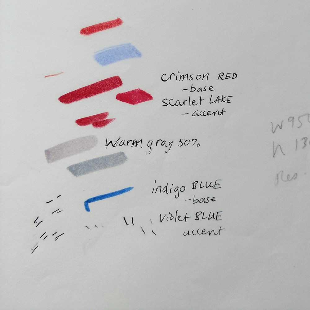 Color swatches from Discussing Disability in Dance Book Project