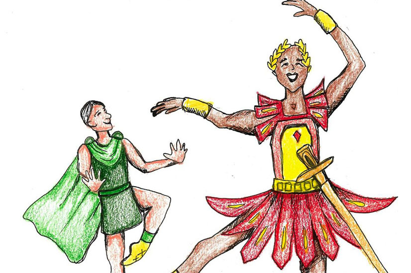 illustration from Ides of March fake ballet
