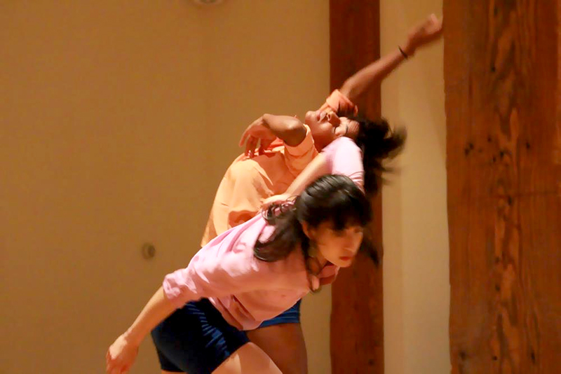 Jhia and Katie dancing