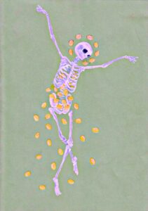 Skeleton with lemons