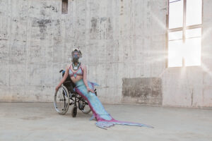 Photo of Hanna Cormick wearing mermaid costume.