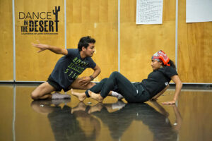 Two dancers on the floor